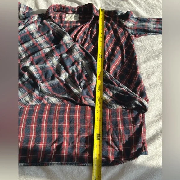 Abercrombie & Fitch Plaid Flannel Shirt, Size S Oversized Lumberjack Grunge Y2K - Picture 9 of 12